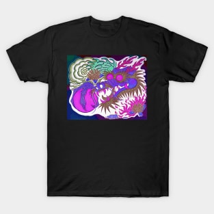 Neon Dragon With 4 Elements Variant 17 T-Shirt
